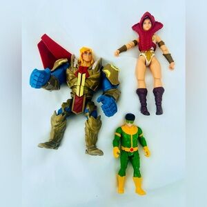 He-Man Teela and Doctor Octopus Figure Lot | Spider-Man Action Figures Toys
